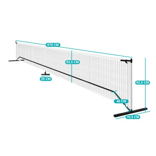 Přenosná síť na pickleball s taškou