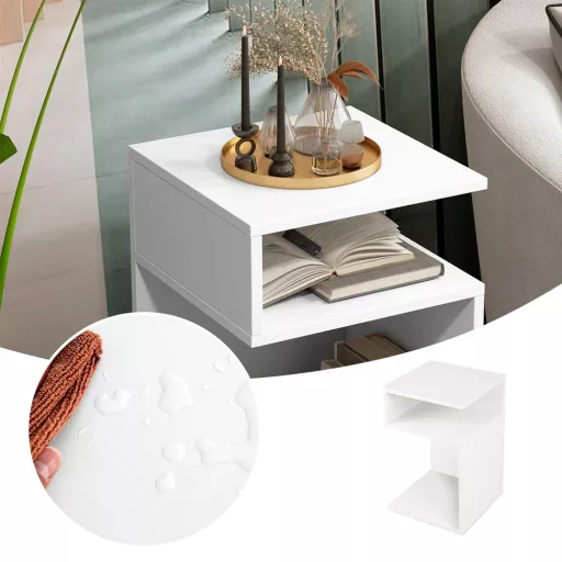 Noční stolek ve tvaru S