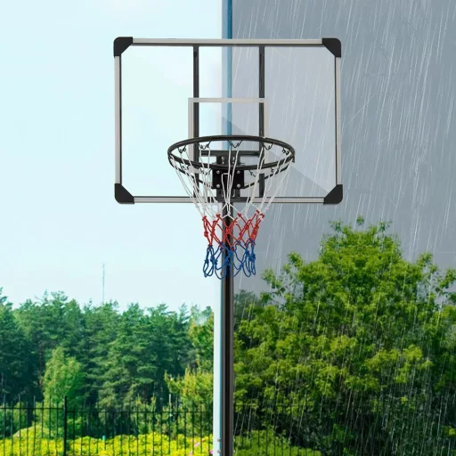 Nastavitelný basketbalový koš, průhledný