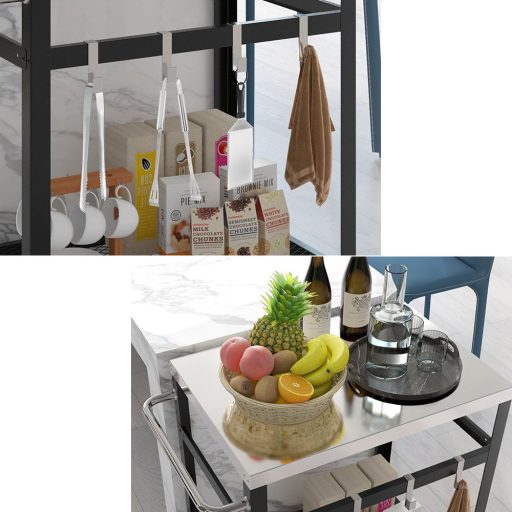 2-podlažní nerezový grilovací vozík