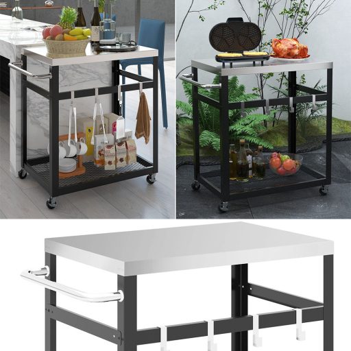 2-podlažní nerezový grilovací vozík