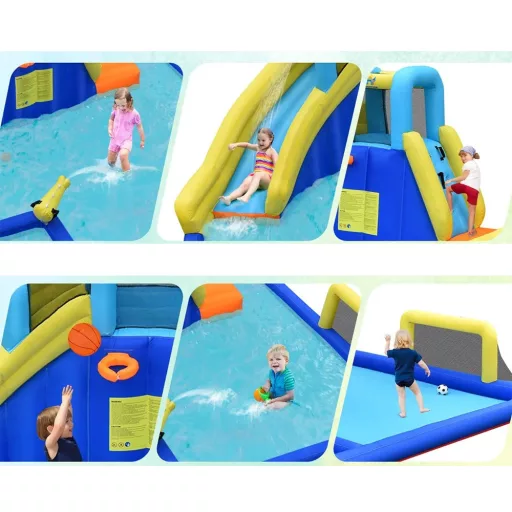 Nafukovací vodní dobrodružný park se fotbalovým hřištěm