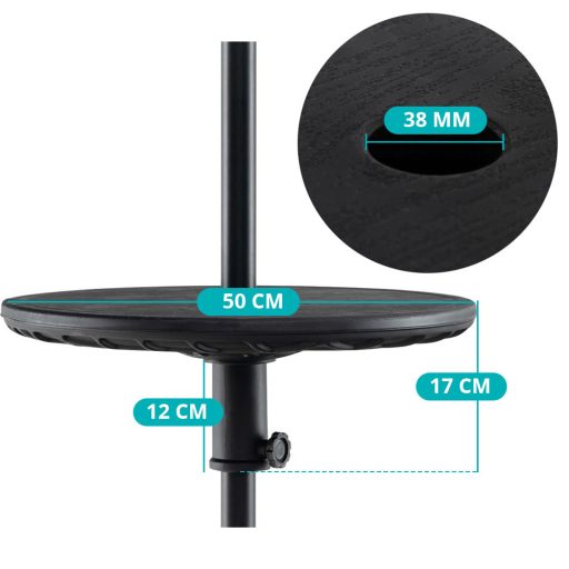 Stůl s montáží na slunečník