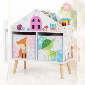 Knihovna ve tvaru domu se 2 úložnými boxy