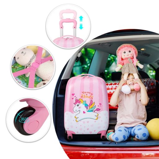 Sada dětského tažného kufru a batohu s jednorožcem