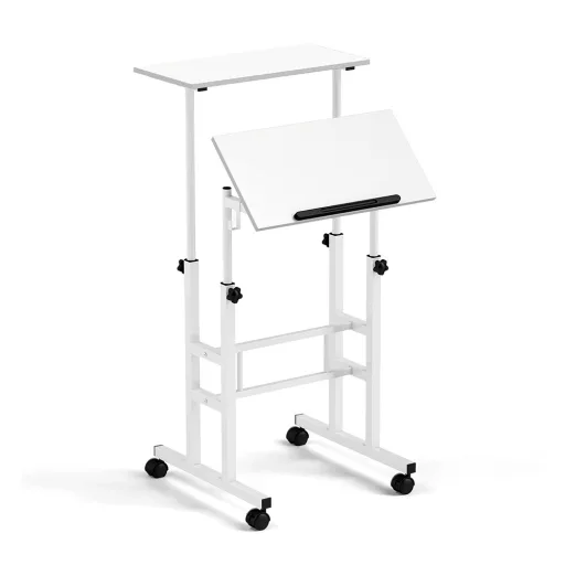 Mobilní stojací stůl na kolečkách