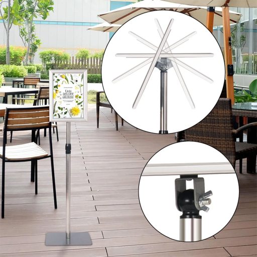 Informační stojan 33x24cm, Stříbrný