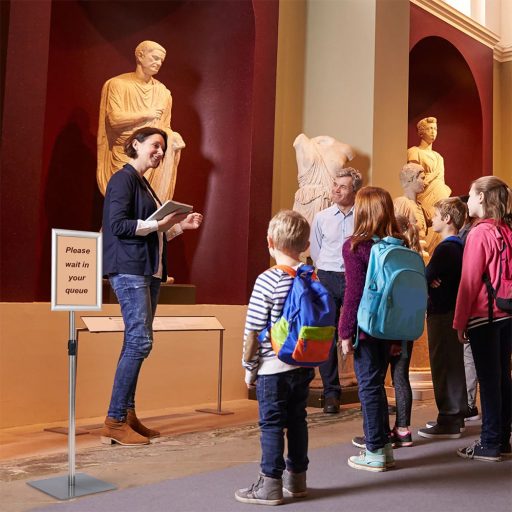 Informační stojan 33x24cm, Stříbrný