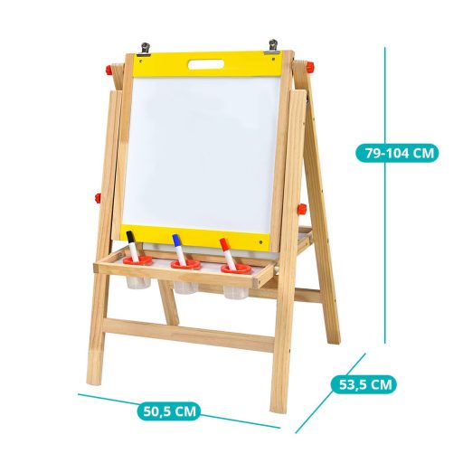 3-v-1 Dřevěná Kreslicí Tabule pro Děti