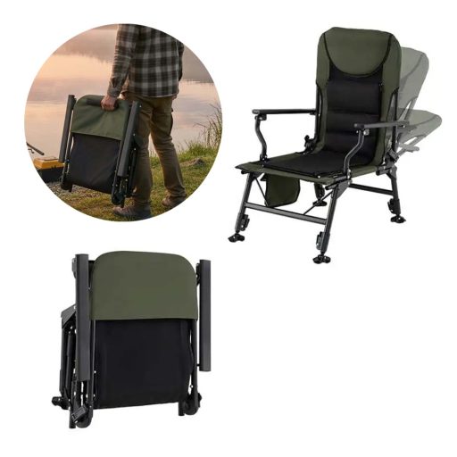 Velká rybářská židle s opěrkou nohou