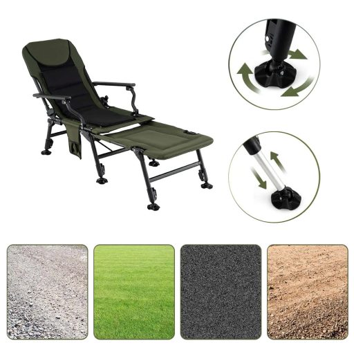 Velká rybářská židle s opěrkou nohou