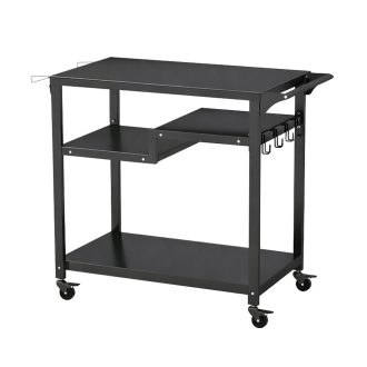 Pojízdný třípatrový grilovací vozík