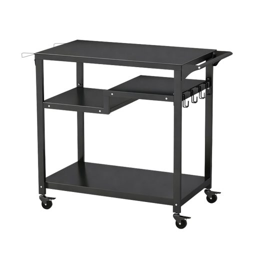 Pojízdný třípatrový grilovací vozík