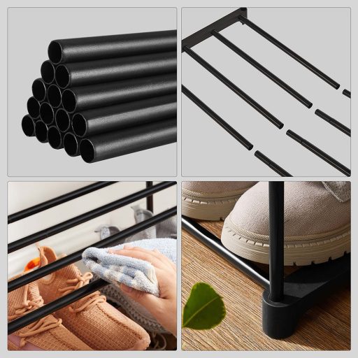 3-podlažní kovový botník 92x30x55cm