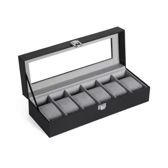 Hodinková krabička se 6 přihrádkami