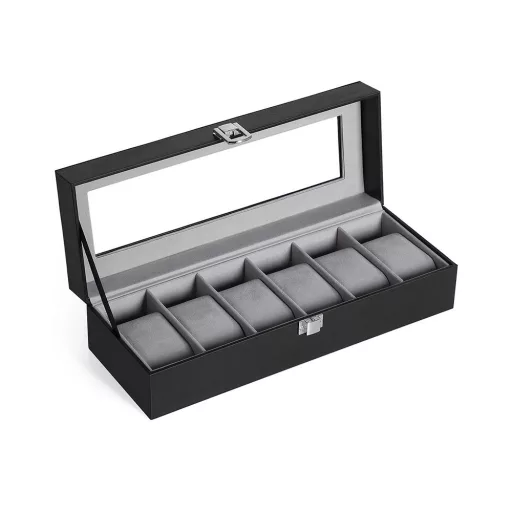 Hodinková krabička se 6 přihrádkami