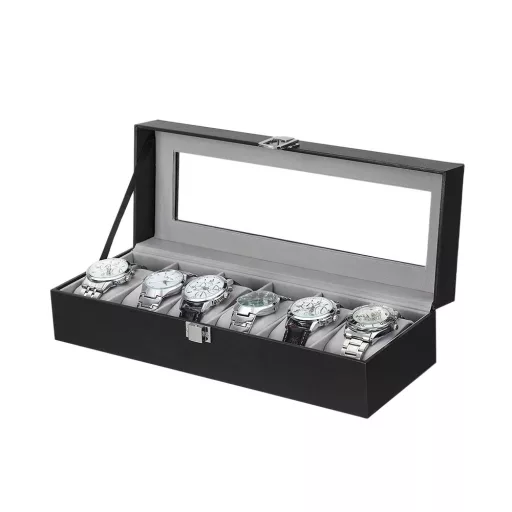 Hodinková krabička se 6 přihrádkami