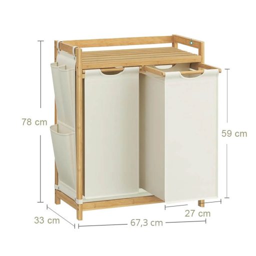 Koš na prádlo se 2 přihrádkami