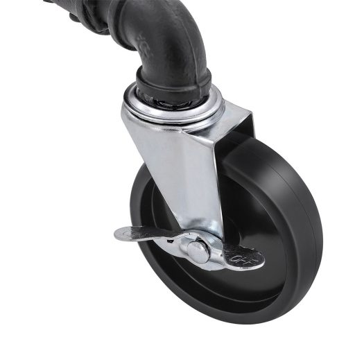 Dvojitý pojízdný věšák na oblečení, černý