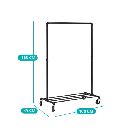 Černý oděvní stojan