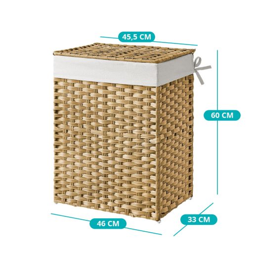 Plastový koš na prádlo, 45,5 x 32 x 61 cm