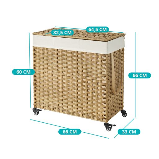 Plastový koš na prádlo, 66 x 33 x 66 cm