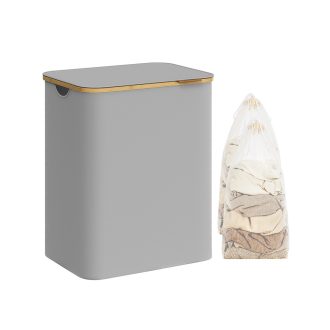 Plastový koš na prádlo, šedý