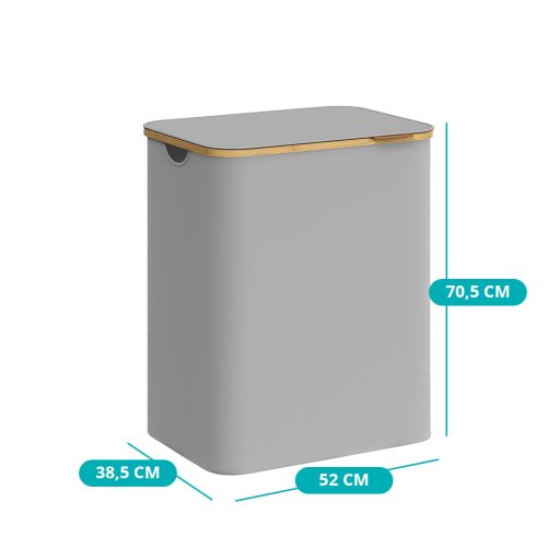 Plastový koš na prádlo, šedý