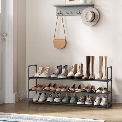 3-podlažní kovový botník, 116 x 30 x 55 cm