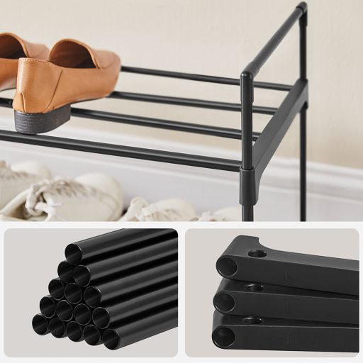 3-podlažní kovový botník, 116 x 30 x 55 cm