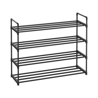 4-patrový kovový regál na boty 92x30x72cm