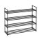 4-patrový kovový regál na boty 92x30x72cm