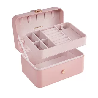 Organizér na šperky Růžový 16x11x7.8cm