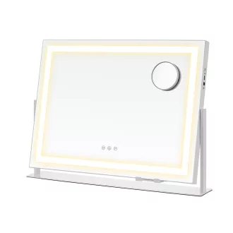 LED zrcadlo na make-up s držákem na telefon
