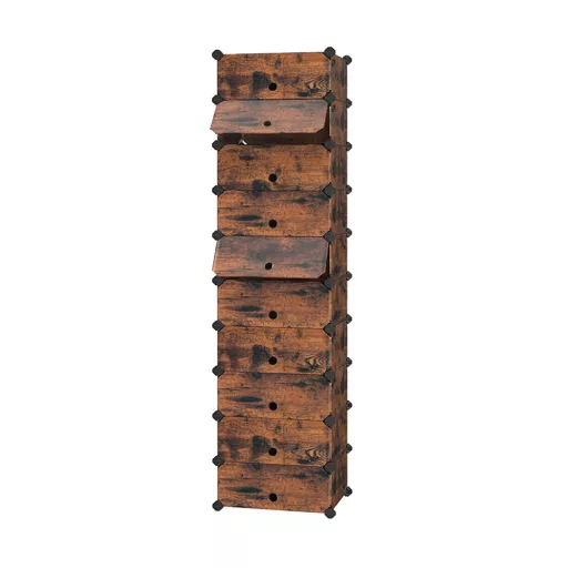 Plastový úložný kabinet, rustikální hnědá