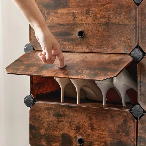 Plastový úložný kabinet, rustikální hnědá
