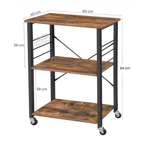 Kuchyňský vozík na kolečkách, 60x40x84 cm