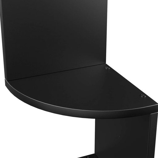 Rohová knihovna černá 20x20x126cm