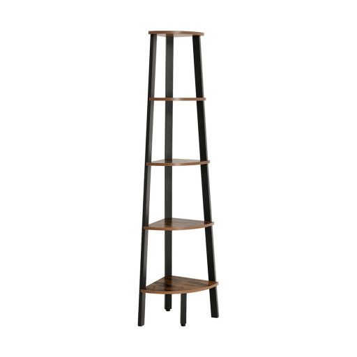 Rohová police, černá 37,2x37,2x159cm