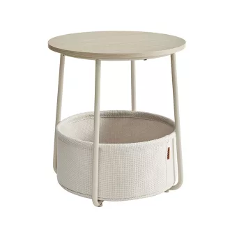 Kulatý konferenční stolek s textilním košem