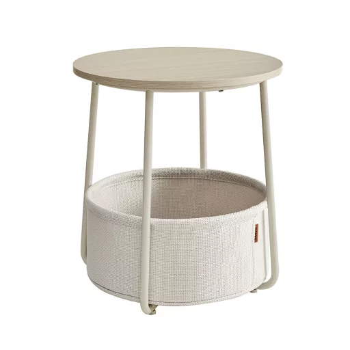 Kulatý konferenční stolek s textilním košem