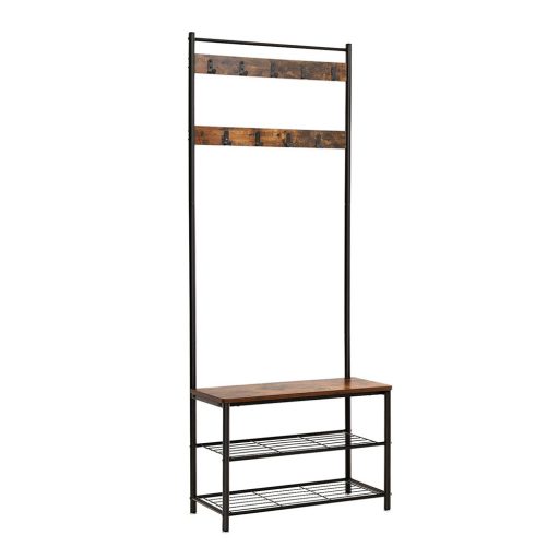 Předsíňová stěna, hnědá, 32 × 70 × 175 cm