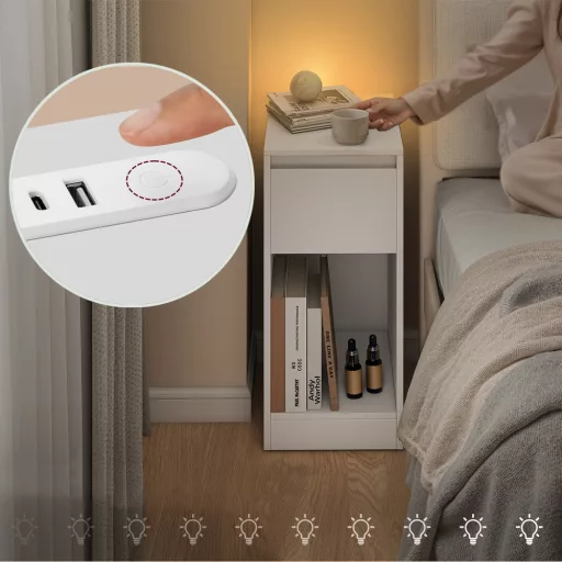 Úzký noční stolek 25x30x59,5 cm