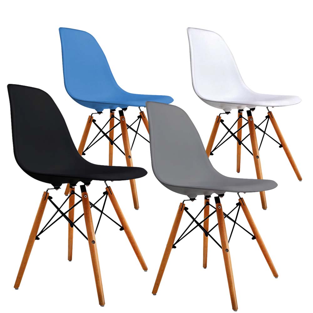 4 Kusová Sada Moderních Jídelních židlí Ve 4 Barvách