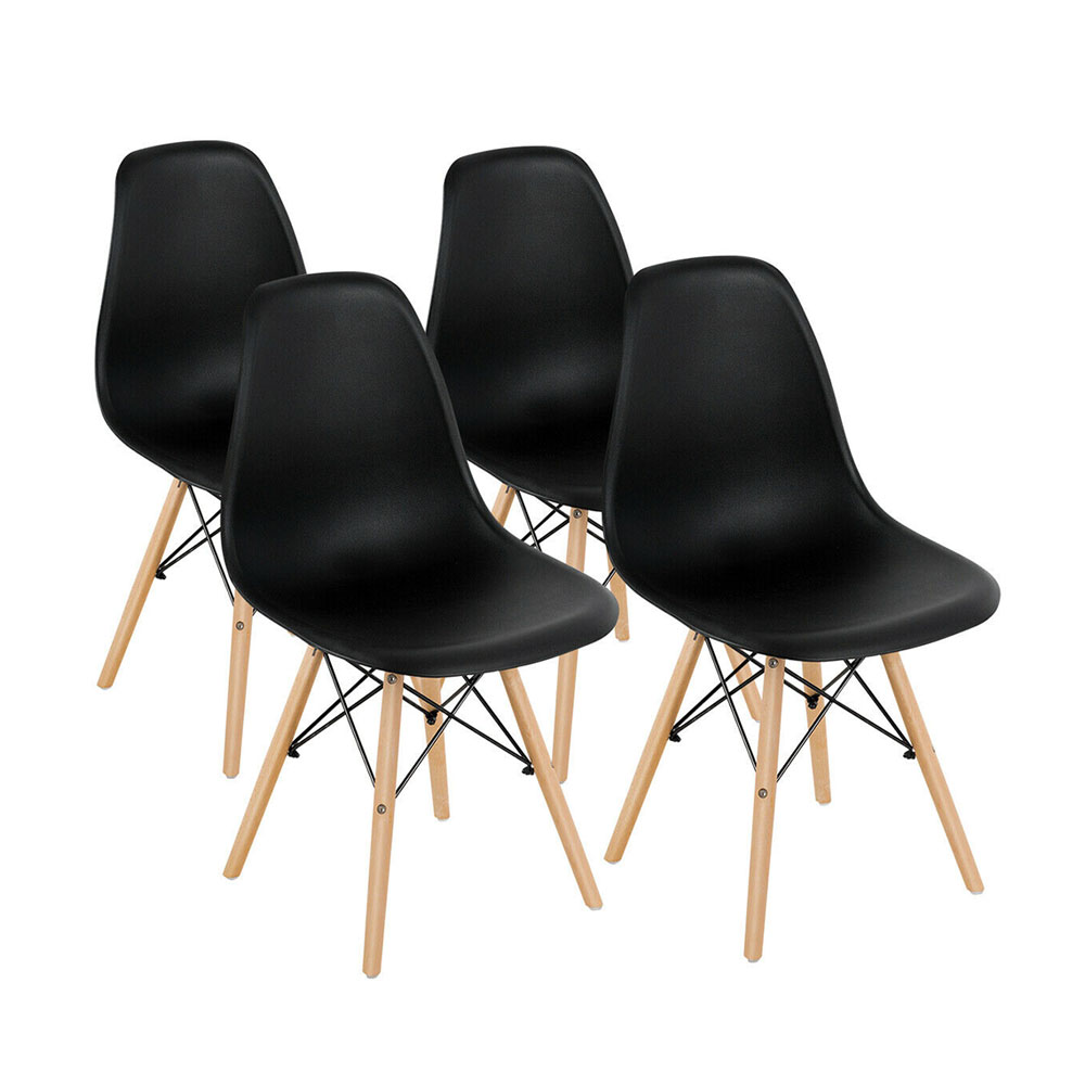 4 kusová sada moderních jídelních židlí ve 4 barvách