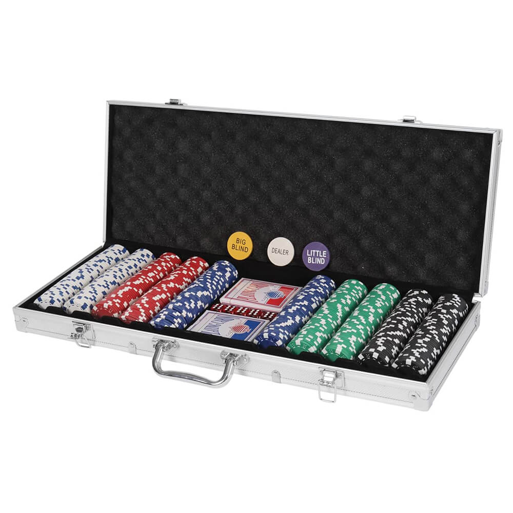 500 Dílná Pokerová Sada V Hliníkové Tašce