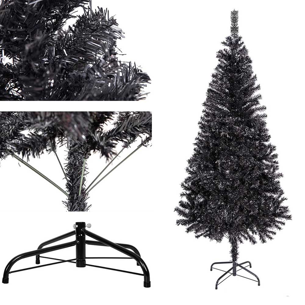 Černý Umělý Vánoční Stromek Ve Více Velikostech
