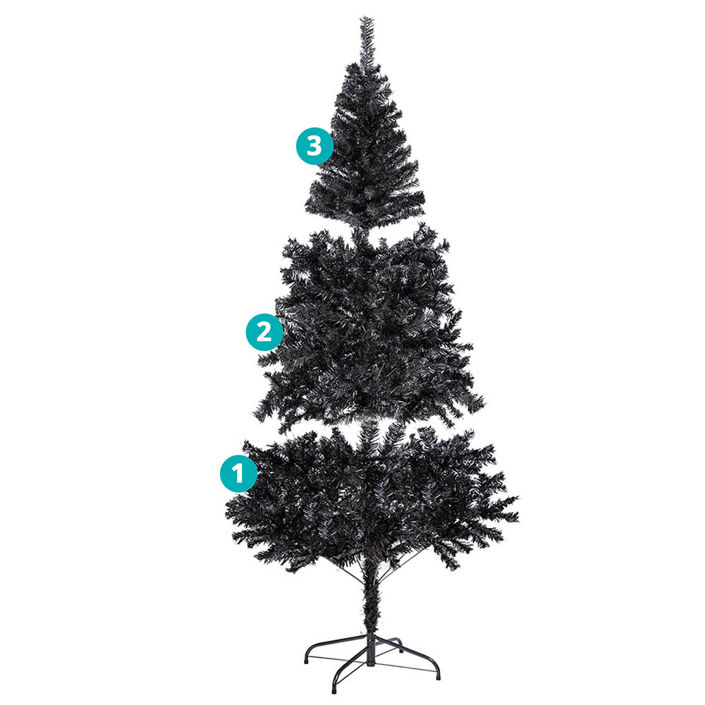 Černý Umělý Vánoční Stromek Ve Více Velikostech