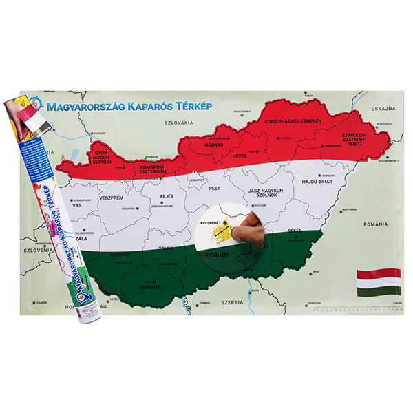 Stírací Mapa Maďarska
