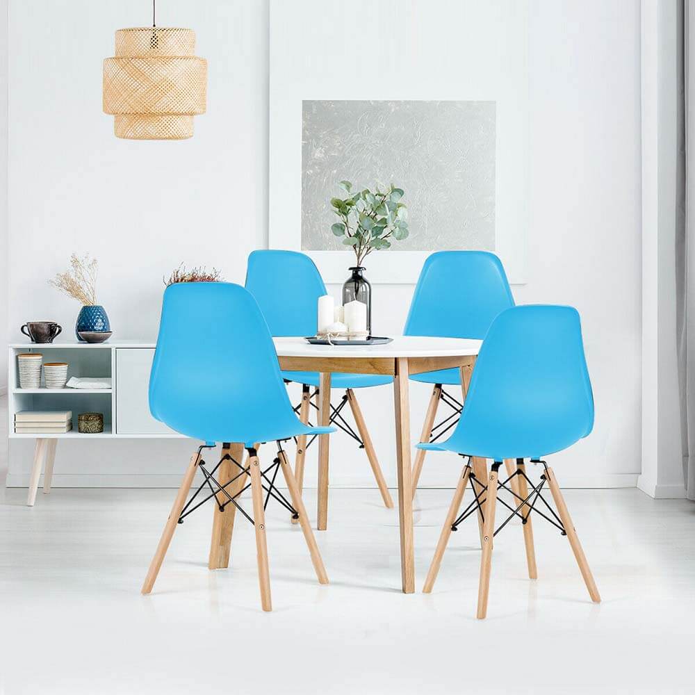 4 Kusová Sada Moderních Jídelních židlí Ve 4 Barvách